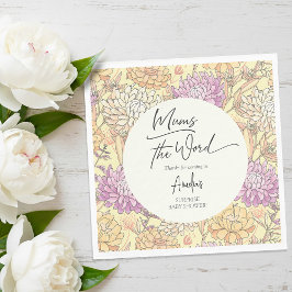 Guardanapo De Papel Mums the Word Floral Baby Shower