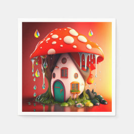 Guardanapo De Papel Mushroom House