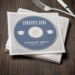 Guardanapo De Papel Music CD Case Album Cobrir Blue Festa de formatura