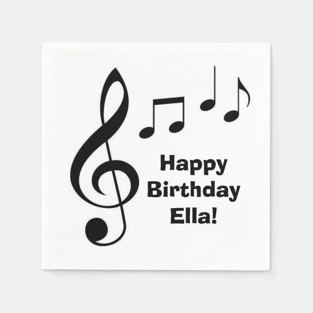 Guardanapo De Papel "Music Notes" (Notas de Música) (Frente)