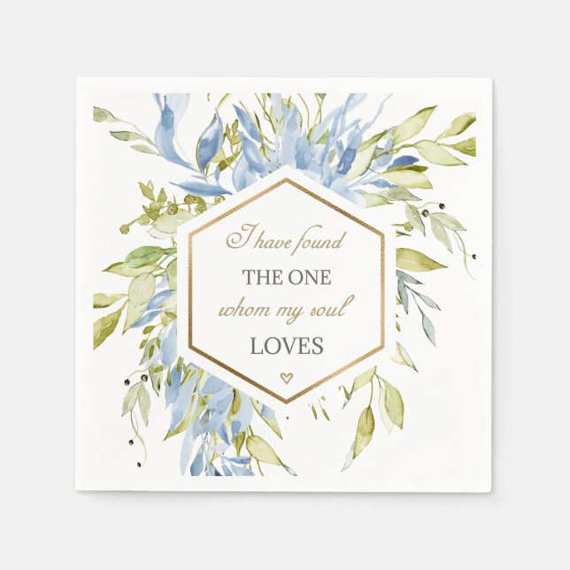 Guardanapo De Papel Música de Salomão 3:4 Encontrei a Única (Frente)