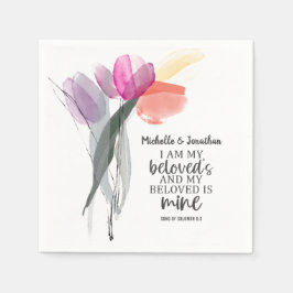 Guardanapo De Papel Música de Salomão 6:3 Eu sou o Casamento de Minha