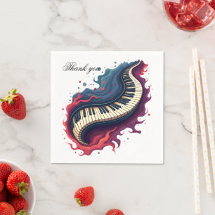 Guardanapo De Papel Música em movimento, o piano curvo.