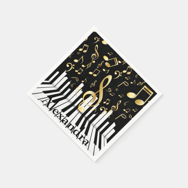Guardanapo De Papel Música Nota Chaves de piano de luxo (Canto)