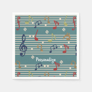 Guardanapo De Papel Música Notas Musicais Personalizar Música