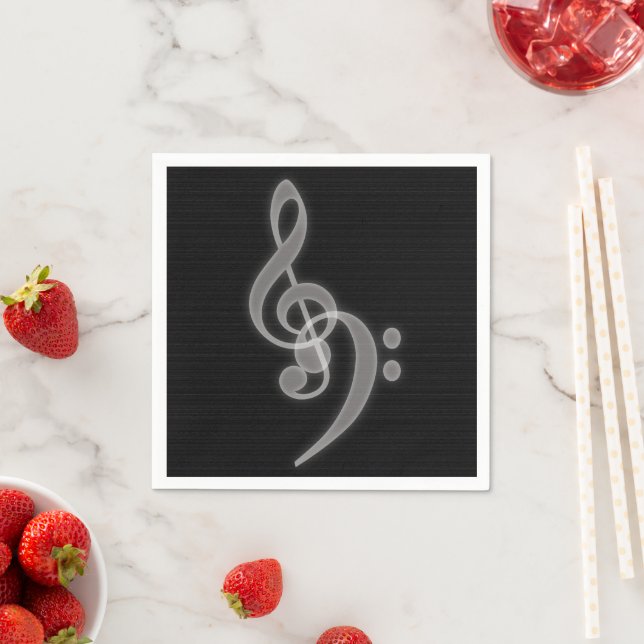 Guardanapo De Papel Música - Treble e Bass Clef Party Napkins (Insitu)