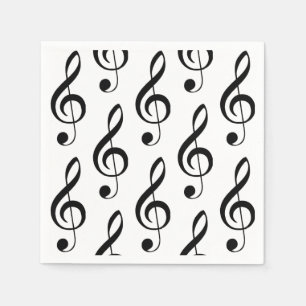 Guardanapo de papel musical de Clef de triplo