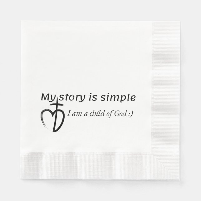 Guardanapo De Papel My story is simple (Frente)