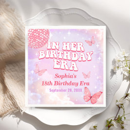 Guardanapo De Papel Na Festa de aniversário Da Era De Aniversário