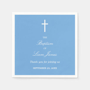 Guardanapo De Papel Na moda Blue Baptism Party Napkins