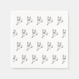 Guardanapo De Papel Na moda Chihuahua: Arte Personalizada em Linha
