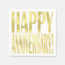 na moda de aniversário feliz metálico Dourado