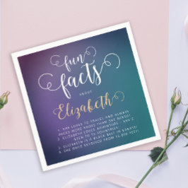 Guardanapo De Papel Na moda Elegante Turquesa Gradiente Fatos de Diver