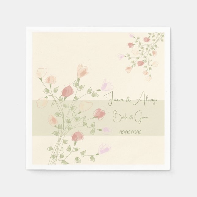 Guardanapo De Papel Na moda Floral Design (Frente)