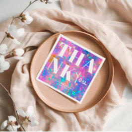 Guardanapo De Papel Na moda Opal Stone Bold Obrigado Casamento