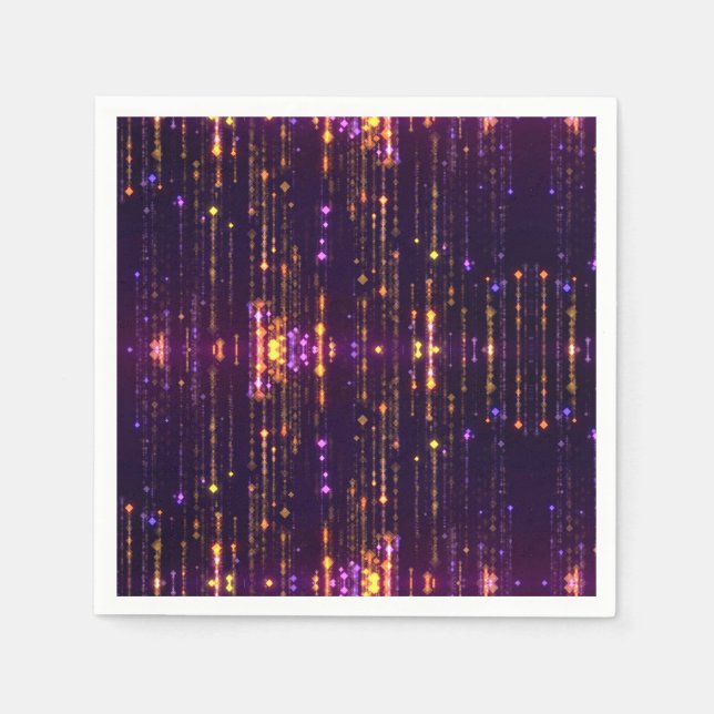 Guardanapo De Papel Na moda Purple Glitter Dourado Mogern Sparkl (Frente)