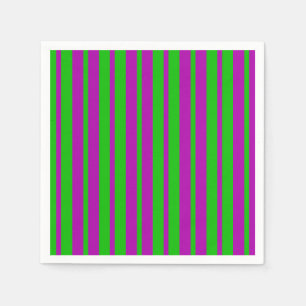 Guardanapo De Papel Na moda verde roxo Design de padrão de faixa