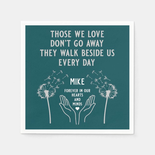 Guardanapo De Papel Na Recepção Funeral da Memória (Frente)