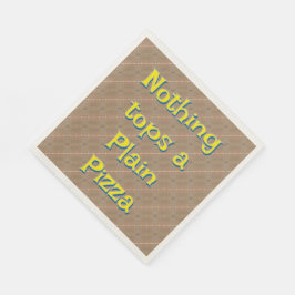 Guardanapo De Papel Nada Faz uma Tipografia de Pizza Simples