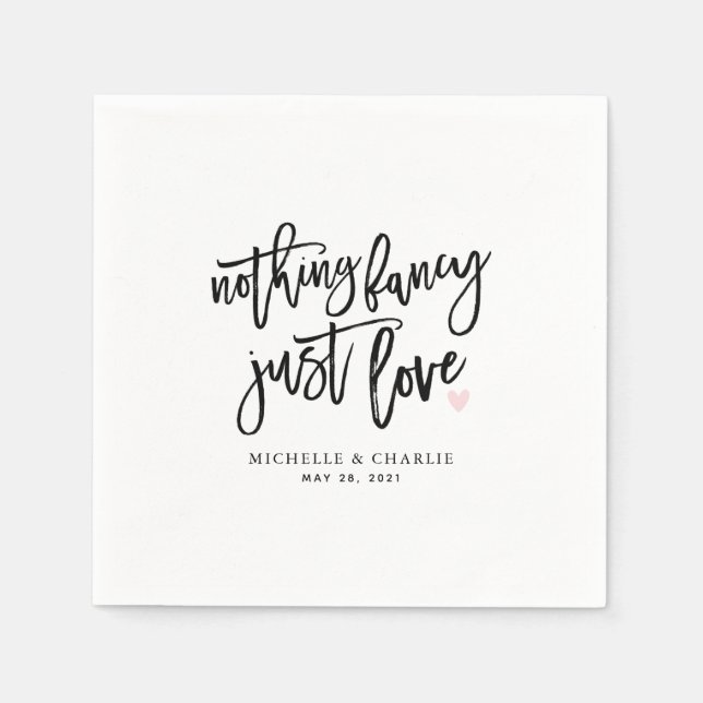 Guardanapo De Papel Nada sofisticado, apenas amor Casamento casual (Frente)