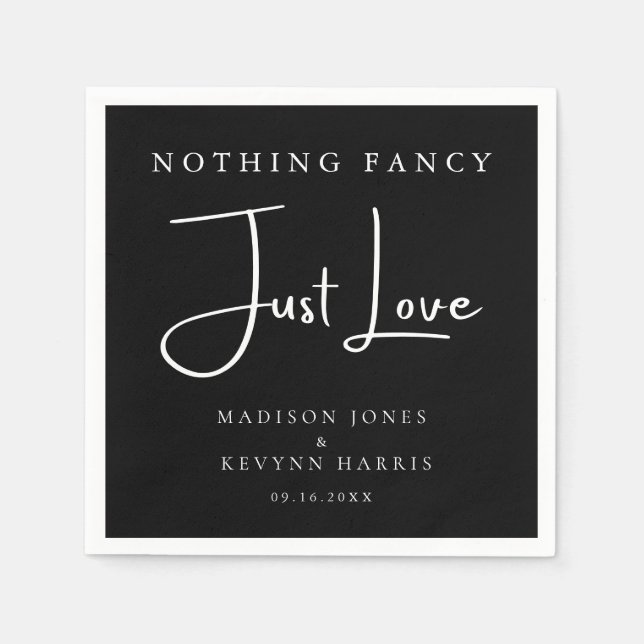 Guardanapo De Papel Nada sofisticado, apenas amor Casamento minimalist (Frente)