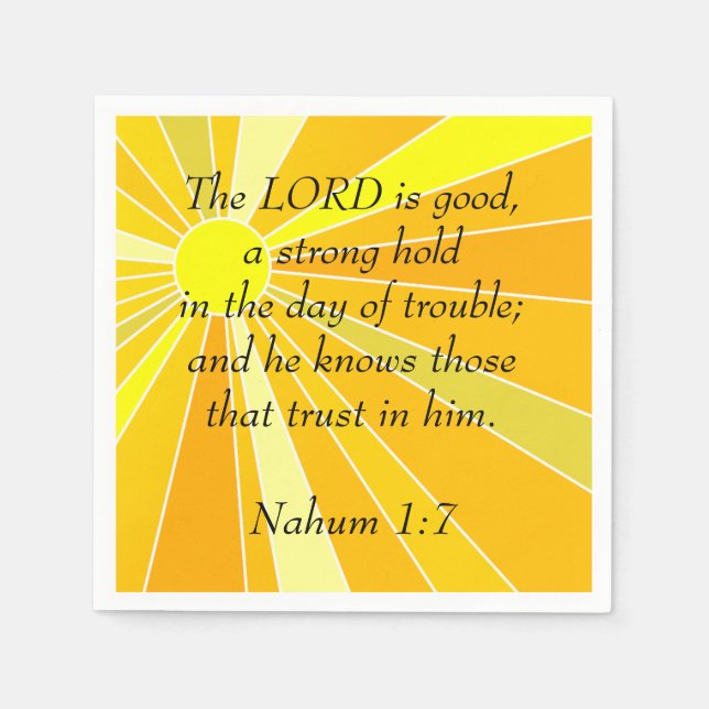 Guardanapo De Papel Nahum 1:7 (Frente)