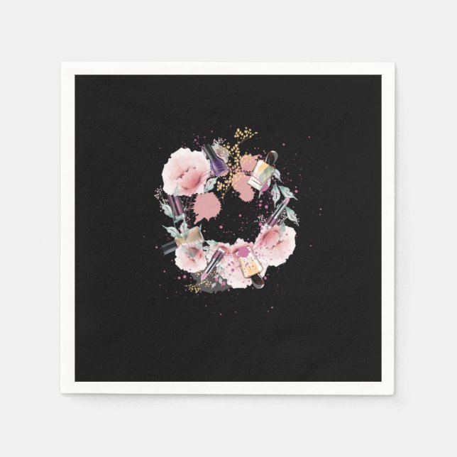 Guardanapo De Papel Nail Tech Manicurist Manicure Nail Art Cosmetics B (Frente)