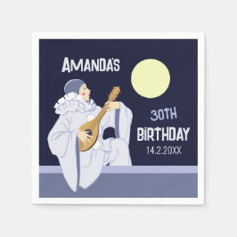 Guardanapo De Papel Namorado doce do palhaço Pierrot lute lute CC1272