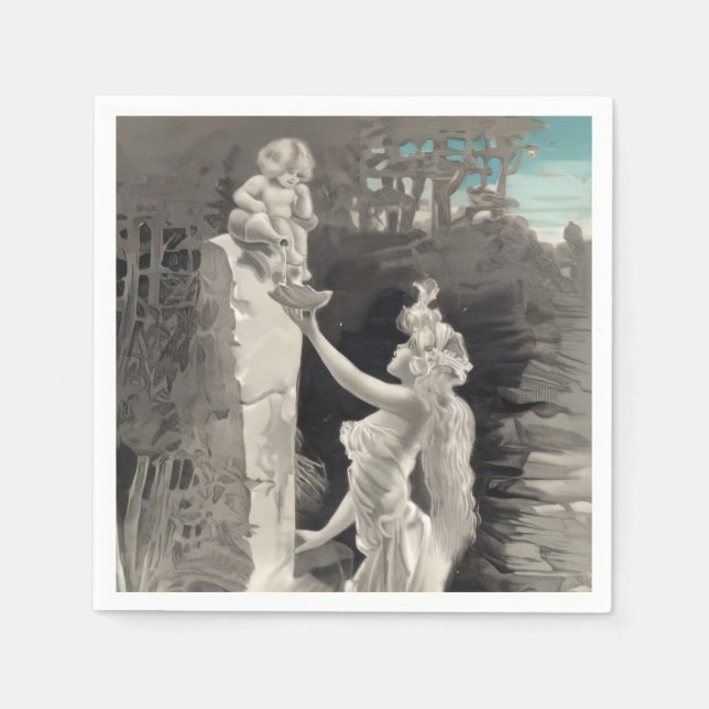 Guardanapo De Papel Namorados Anjo e Deusa (Frente)
