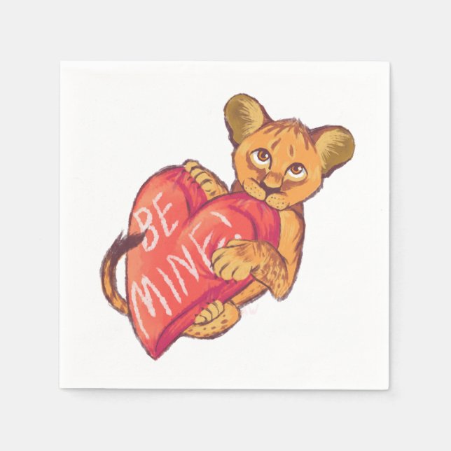 Guardanapo De Papel Namorados de Cubo Lion (Frente)