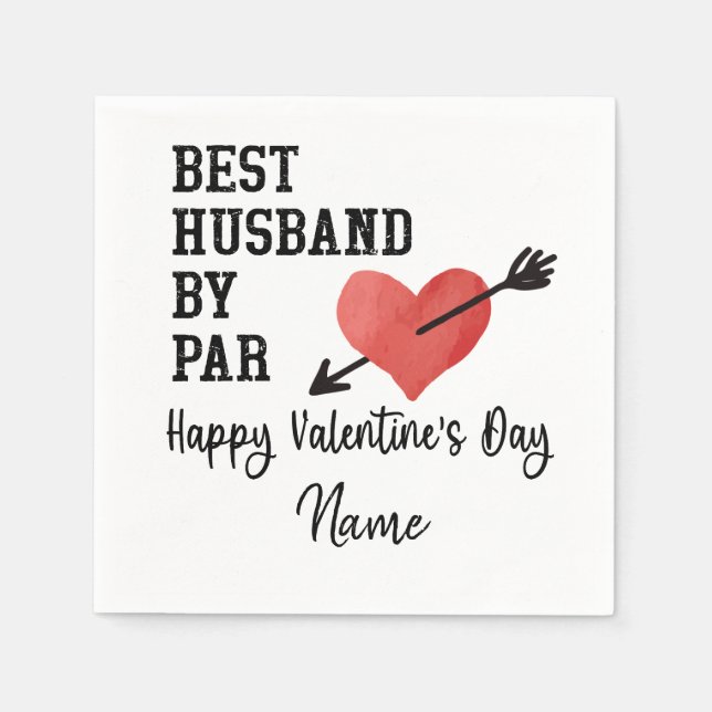 Guardanapo De Papel Namorados de golfe com amor (Frente)