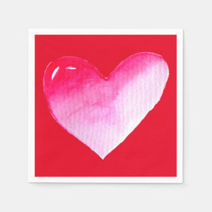 Guardanapo De Papel Namorados de pop-art, cor-de-rosa e vermelho, de a