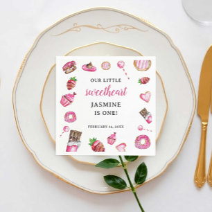 Guardanapo De Papel Namorados Desserts Little Swetheart Birthday Cute