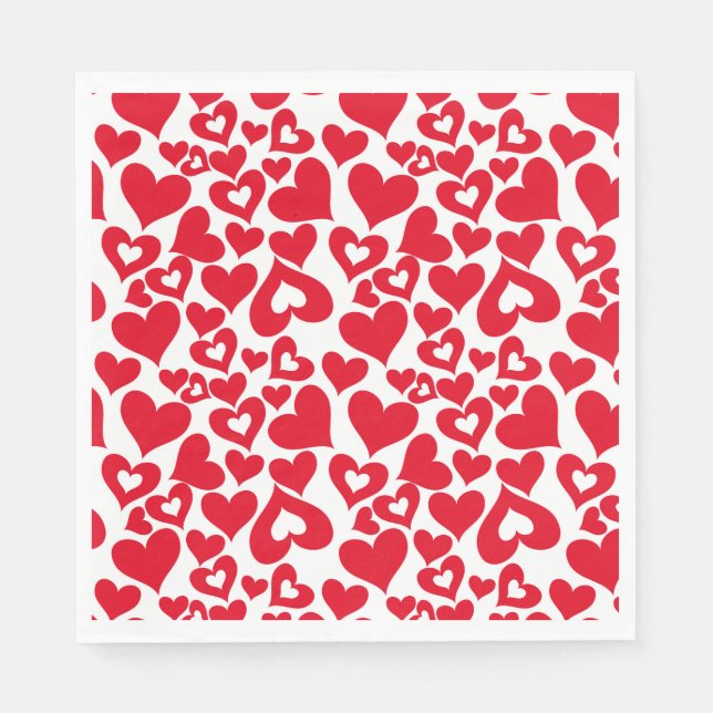 Guardanapo De Papel Namorados Hearts Napkins (Frente)