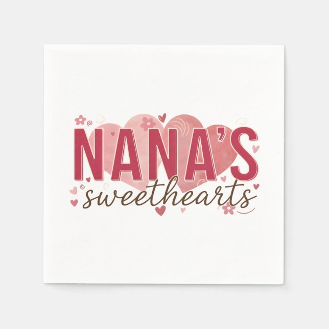 Guardanapo De Papel Nana's Sweethearts Birthday Napkins (Frente)