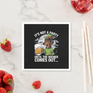 Guardanapo De Papel Não é uma Festa até Wiener Cerveja Irlandesa Dachs