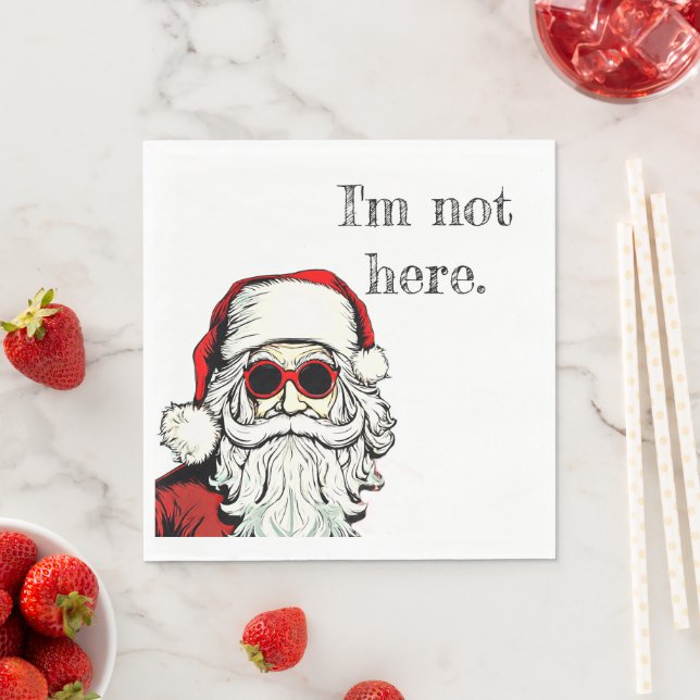 Guardanapo De Papel "Não estou aqui" WHIMSIGOTH HOLIDAY napkins (Insitu)