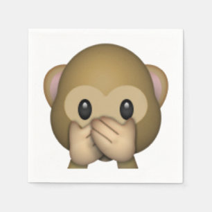 Guardanapo De Papel Não fale nenhum macaco mau - Emoji
