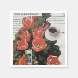 Guardanapo De Papel Não Interrompa O Tempo De Café Da Manhã Do Dinheir