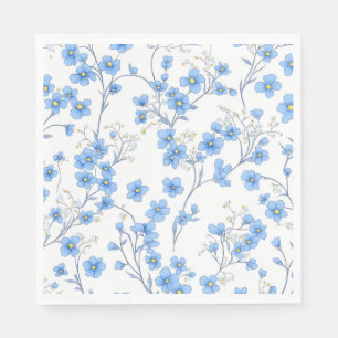 Guardanapo De Papel Não-me-esqueças floral sem emenda