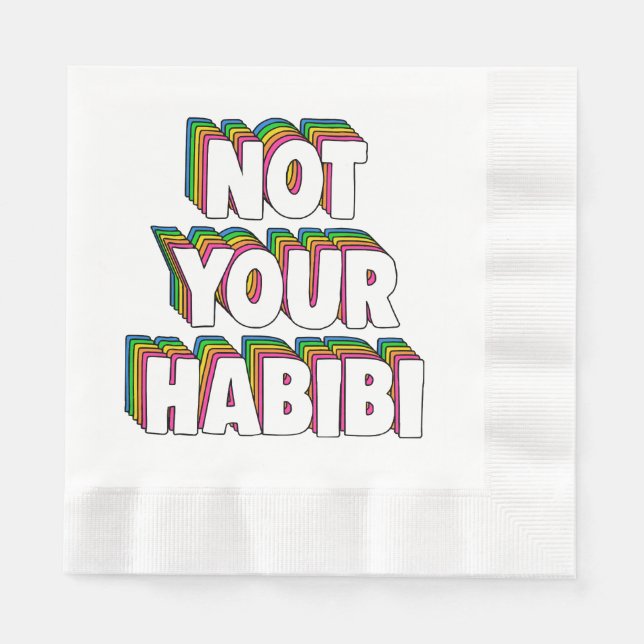 Guardanapo De Papel Não Seu Habibi (Frente)