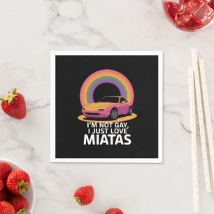 Guardanapo De Papel Não Sou Gay Eu Apenas Amo Miatas LGBT Arco-íris