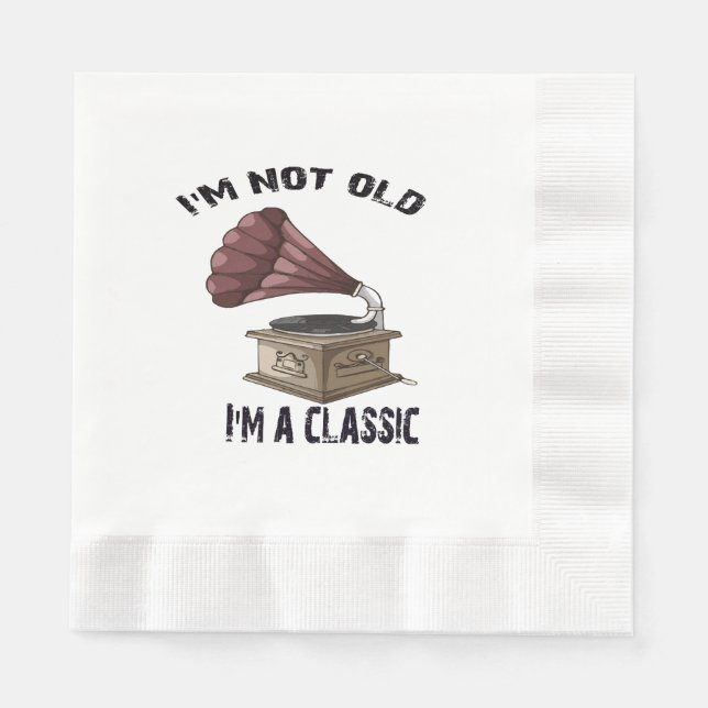 Guardanapo De Papel Não sou velho, sou clássico (Frente)