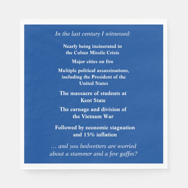 Guardanapo De Papel Não tenha tanto medo de apoiar Joe Biden (Frente)