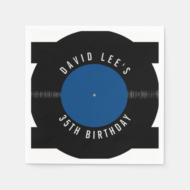 Guardanapo De Papel Nap de Partido Personalizado do Registro de Vinilo (Frente)