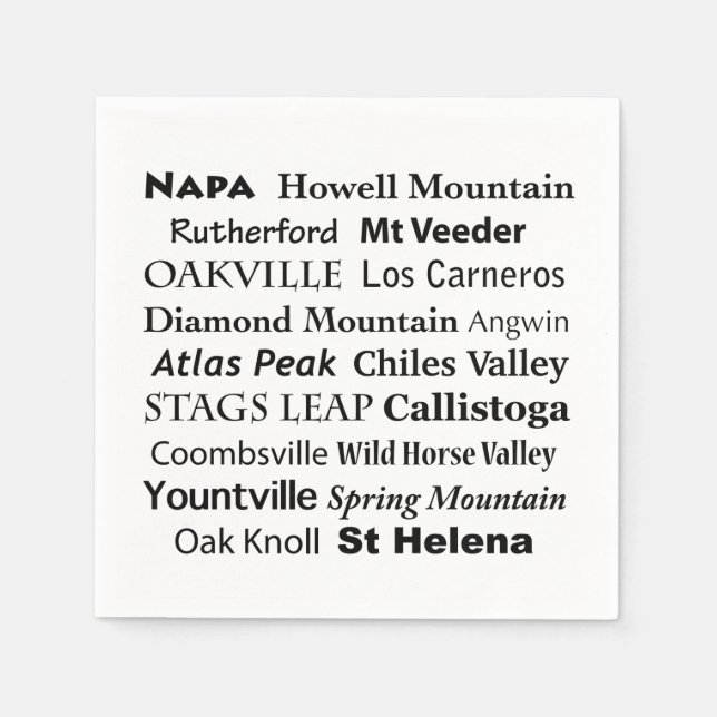Guardanapo De Papel Napa Wine Country Napkins (Frente)