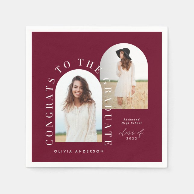 Guardanapo De Papel Napki de graduação geométrica multiarco fotográfic (Frente)