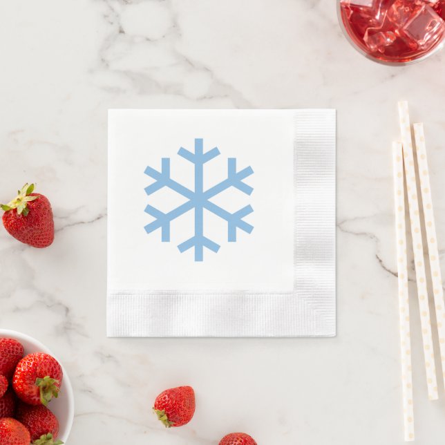 Guardanapo De Papel Napkin Blue Snowflake (Insitu)