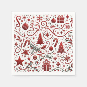 Guardanapo De Papel Napkin branco vermelho