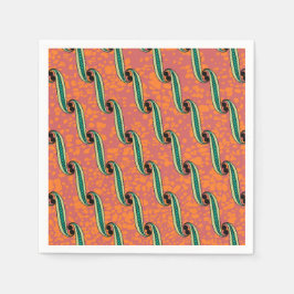 Guardanapo De Papel Napkin colorido com padrão de tecido africano